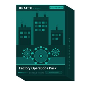 Drafto Factory Operations Pack — 5 Google Sheets for Indian Manufacturers